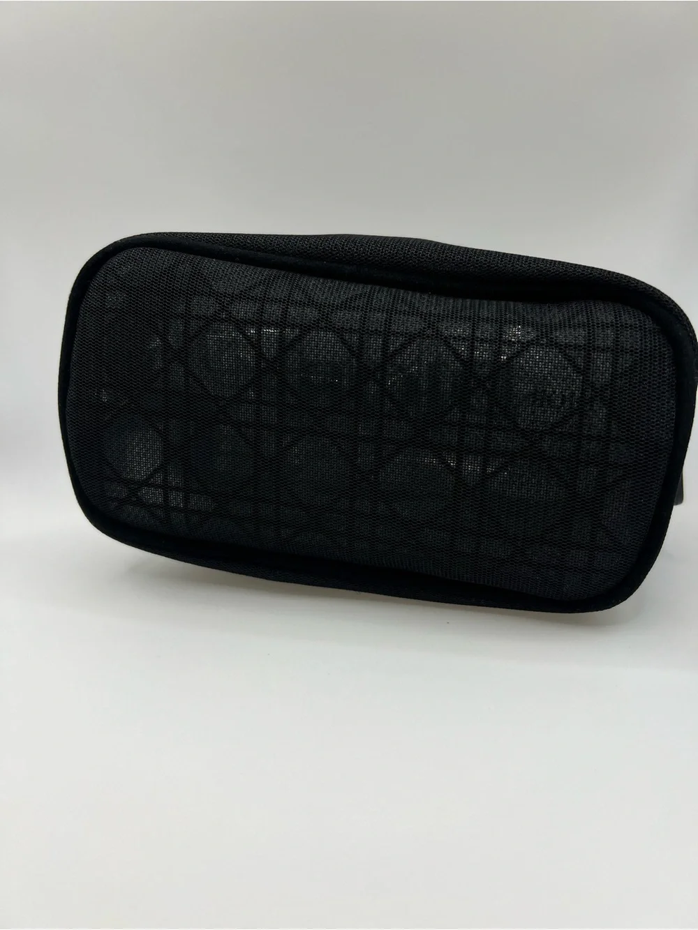 Dior Black Mesh Logo Cosmetic Case
